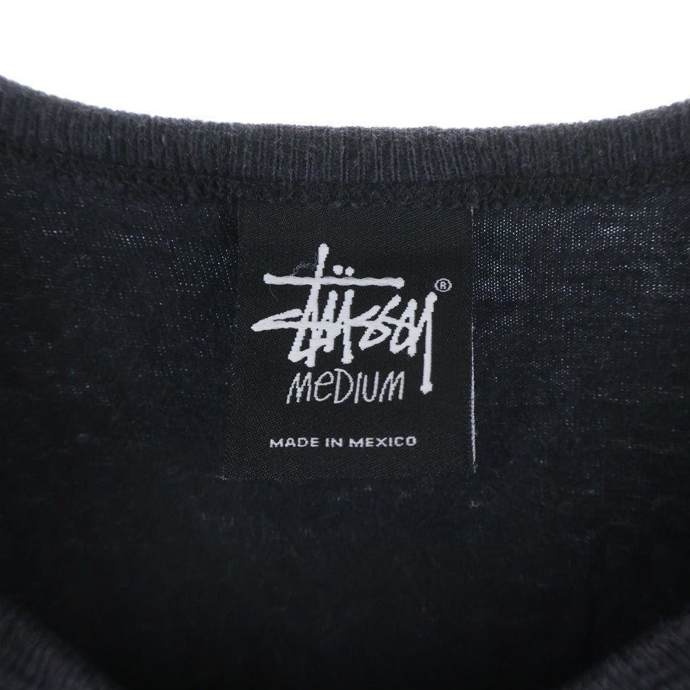 STUSSY(ステューシー) Skull Flower スカルフラワー プリント タンクトップ ブラック