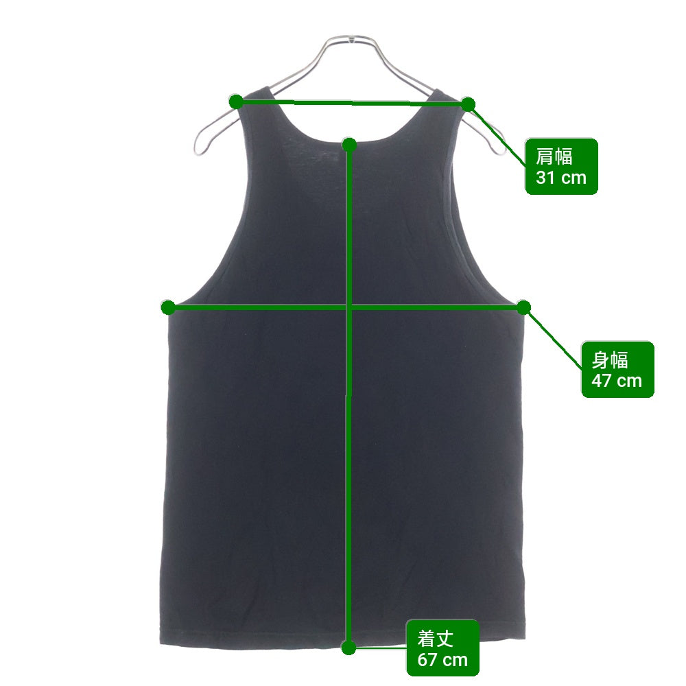 STUSSY(ステューシー) Skull Flower スカルフラワー プリント タンクトップ ブラック