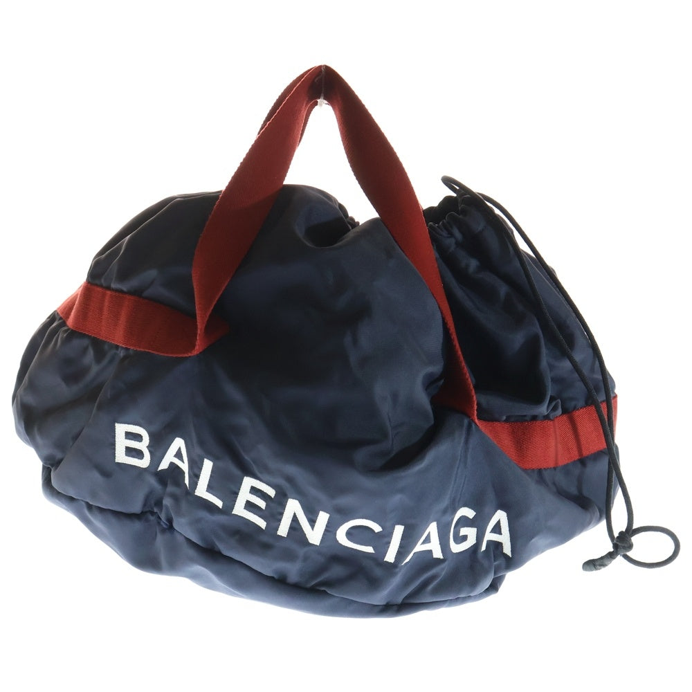 BALENCIAGA(バレンシアガ) ロゴ刺繍 ナイロン ボストンバッグ ネイビー 1489939