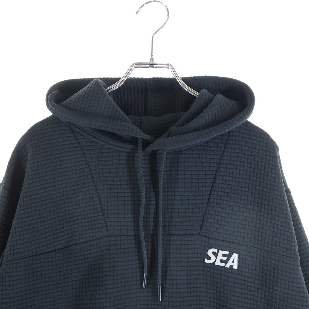 WIND AND SEA(ウィンダンシー) ロゴ リフレクテッド フリース パーカー ブラック WDS-O-ESS-25-Q1-JER-01
