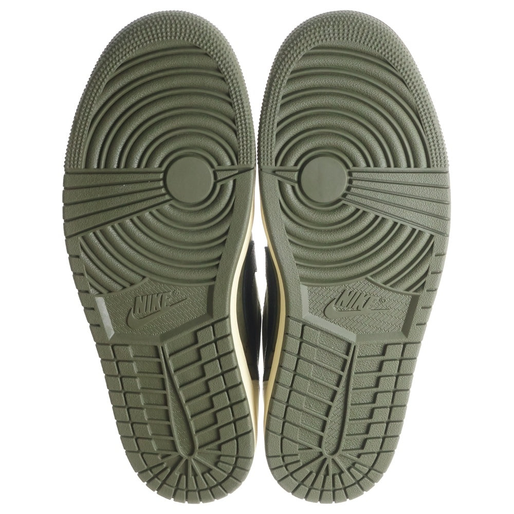 NIKE(ナイキ) ×TRAVIS SCOTT AIR JORDAN 1 LOW OG REVERSE OLIVE トラヴィススコット エアジョーダン 1 リバース オリーブ ローカットスニーカー US9.5/27.5cm DM7866-200