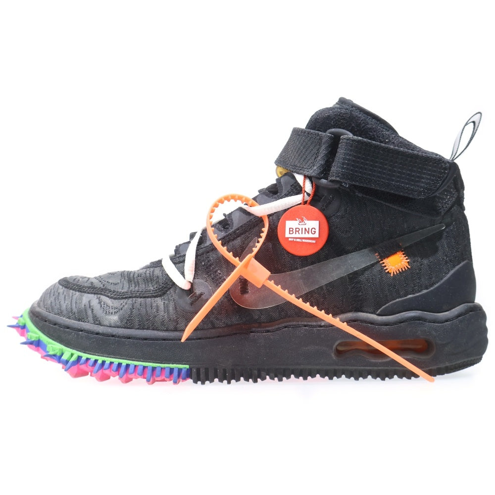 NIKE(ナイキ) ×OFF-WHITE AIR FORCE 1 MID SP オフホワイト エアフォース1 ミッドカットスニーカー ブラック US9/27cm DO6290-001