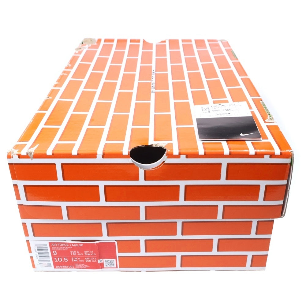 NIKE(ナイキ) ×OFF-WHITE AIR FORCE 1 MID SP オフホワイト エアフォース1 ミッドカットスニーカー ブラック US9/27cm DO6290-001