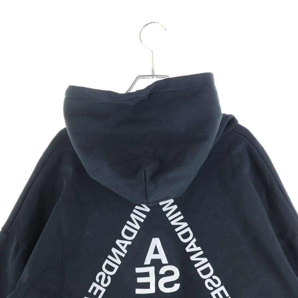 WIND AND SEA(ウィンダンシー) リフレクターロゴ プリント プルオーバーパーカー ブラック