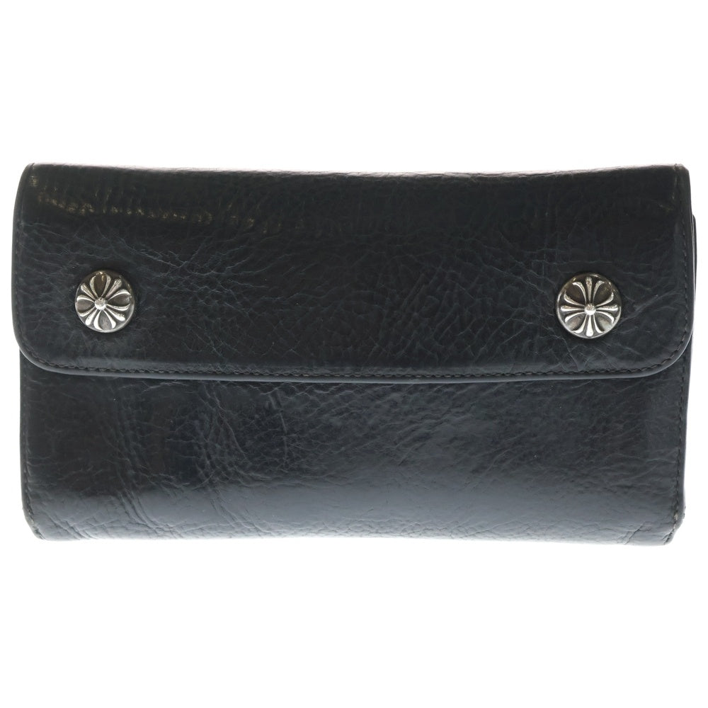 CHROME HEARTS(クロムハーツ) WAVE ウェーブ レザーウォレット 財布 ブラック BCA374