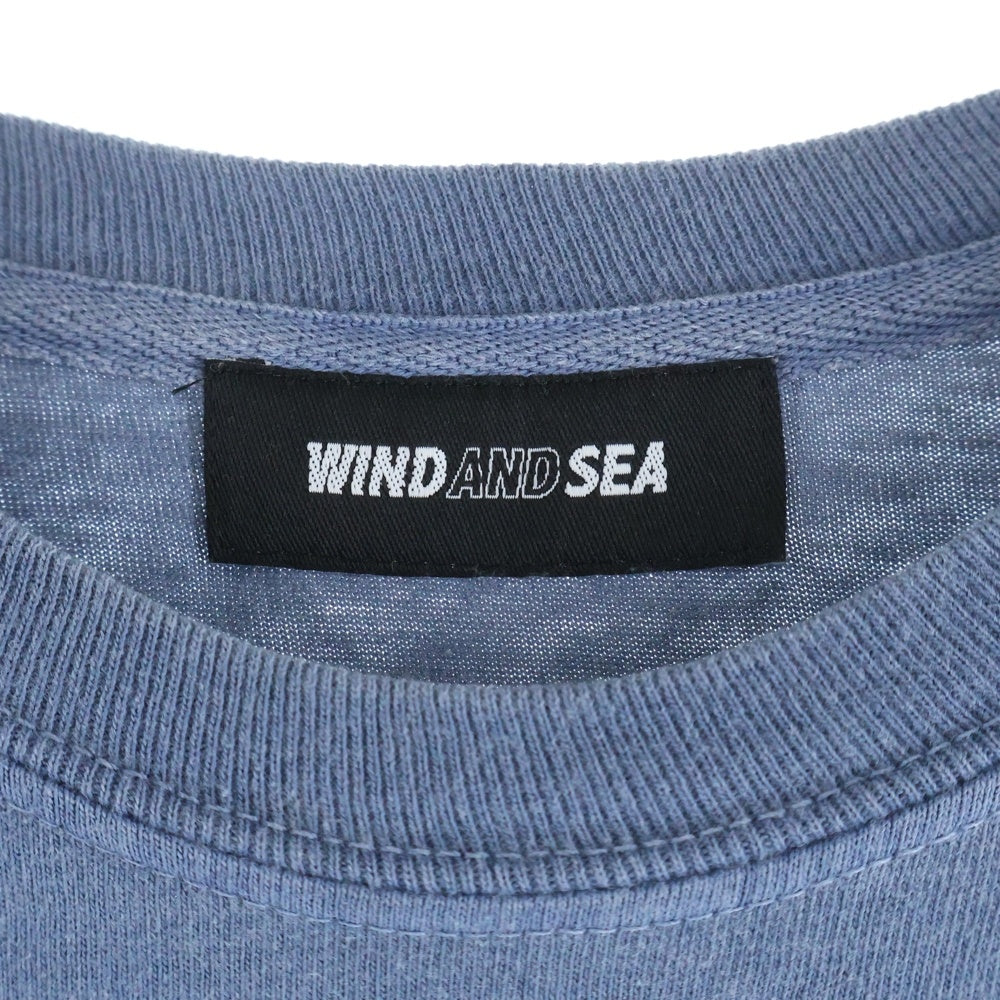 WIND AND SEA(ウィンダンシー) 21SS Juicy Fresh Tee ジューシー フレッシュ クルーネック ロングスリーブ 長袖Tシャツ カットソー ブルー WDS-21S-TPS-04