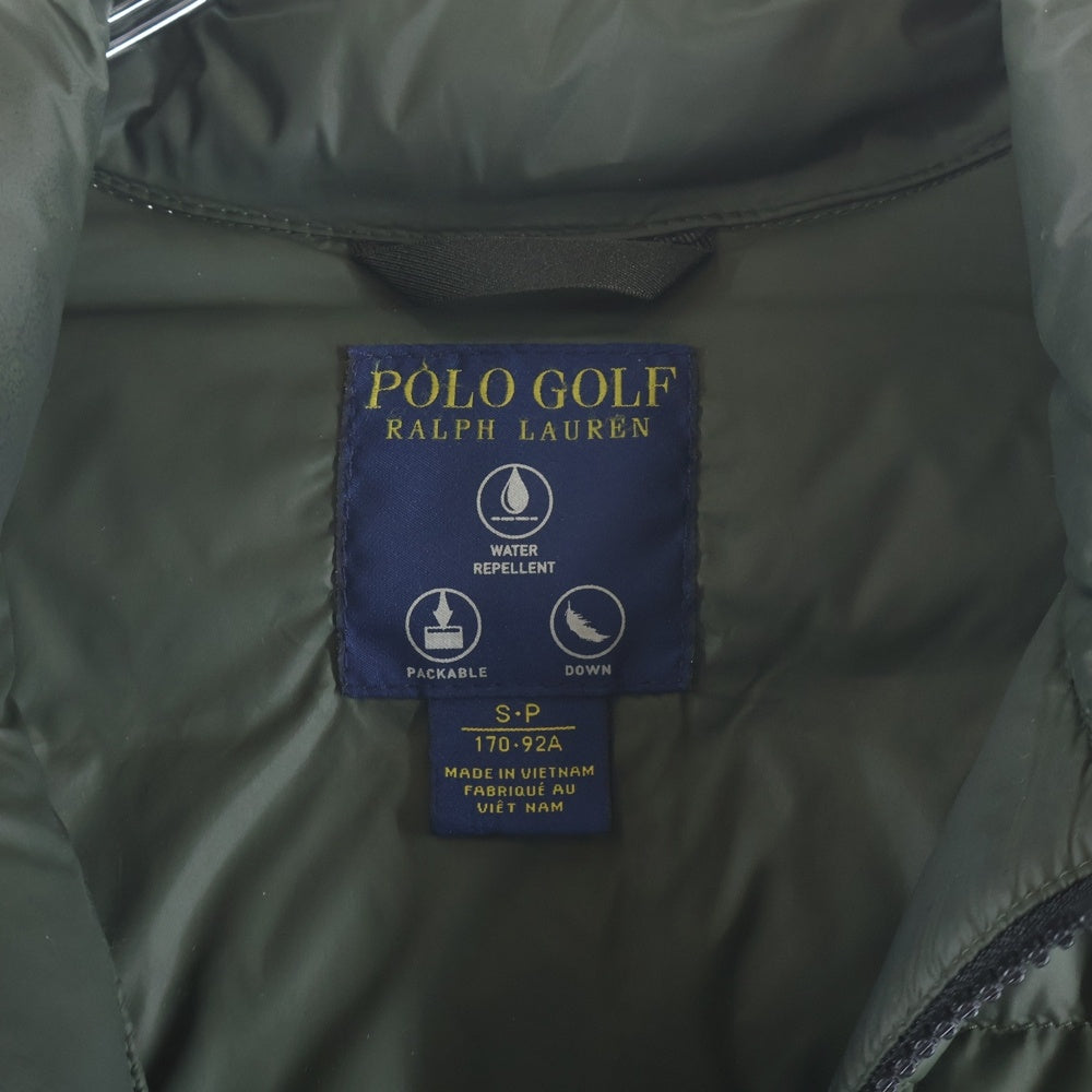 Polo GOLF Ralph Lauren(ポロゴルフラルフローレン) フロントポニーエンブロイダリー ナイロンダウンジャケット カーキ