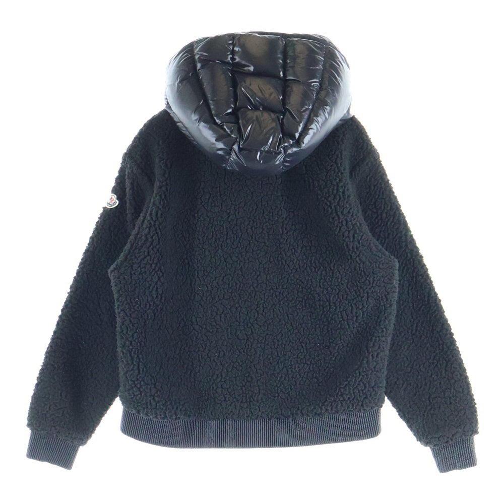 MONCLER(モンクレール) MAGRIA CARDIGAN DOWN JACKET フリース切替 フーデッド ダウンジャケット ブラック E20938462700 レディース