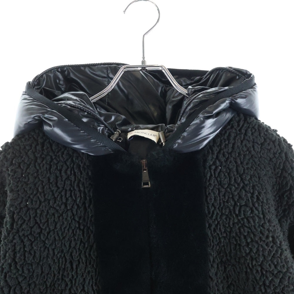 MONCLER(モンクレール) MAGRIA CARDIGAN DOWN JACKET フリース切替 フーデッド ダウンジャケット ブラック E20938462700 レディース