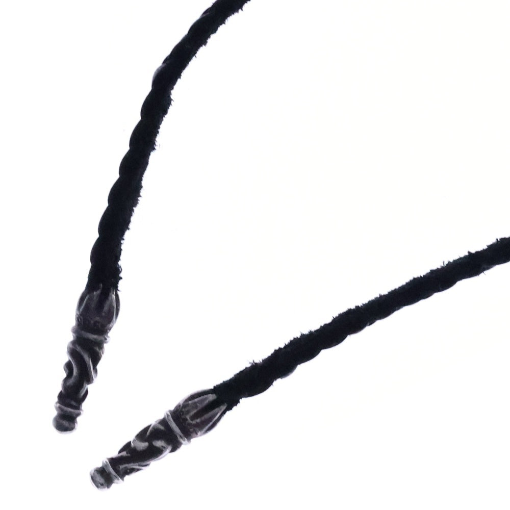 CHROME HEARTS(クロムハーツ) LEATHER BRAID スクロールレザーブレード シルバーネックレス