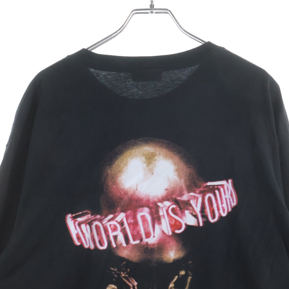 KITH(キス) 25SS × Scarface Statue L/S Pocket Tee スカーフェイス スタチュー 両面プリント クルーネック ロングスリーブ 長袖Tシャツ カットソー ブラック KHM034183