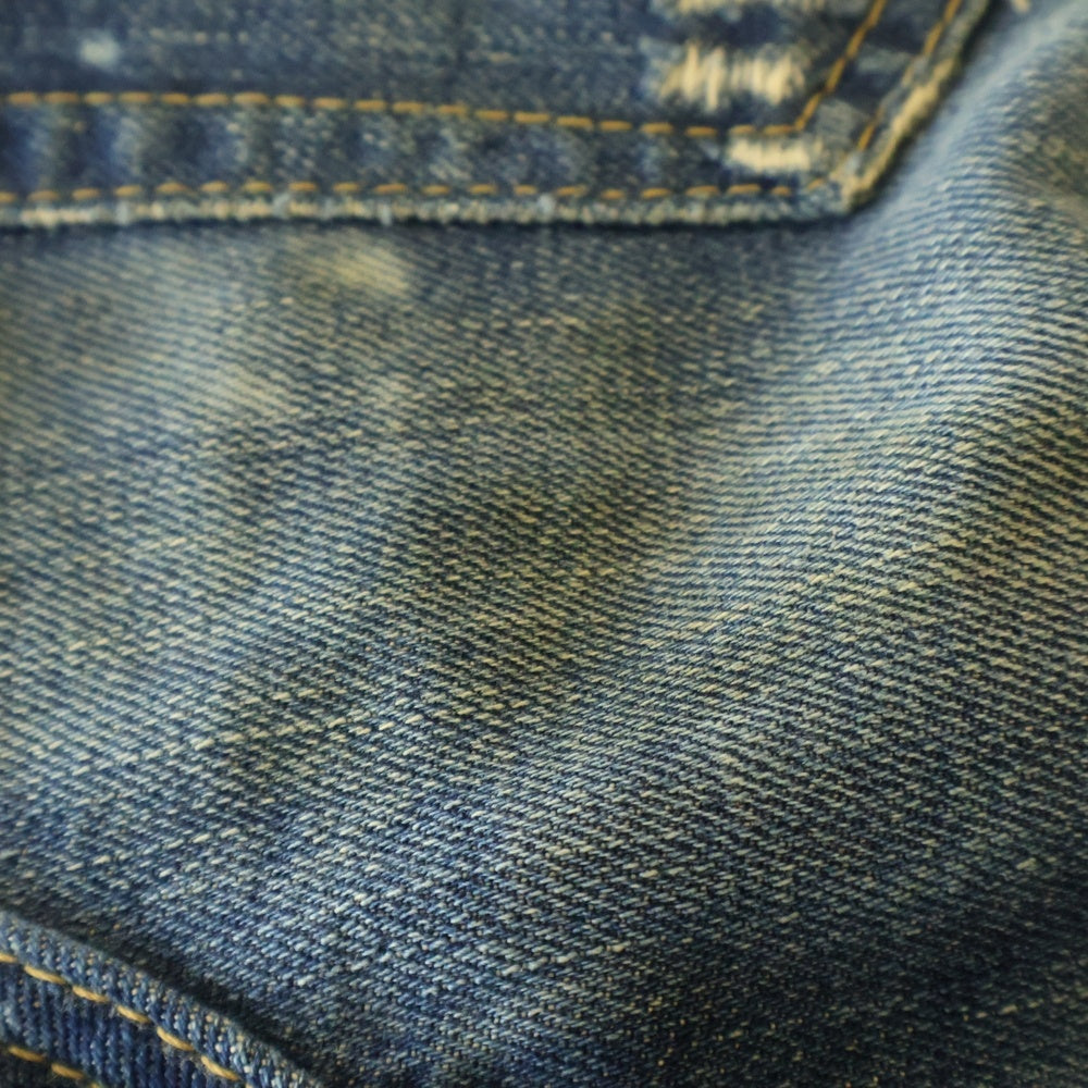 DSQUARED2(ディースクエアード) CLASSIC KENNY TWIST JEAN ボタンフライ クラッシュド ダメージ加工 スリムストレート デニムパンツ インディゴ