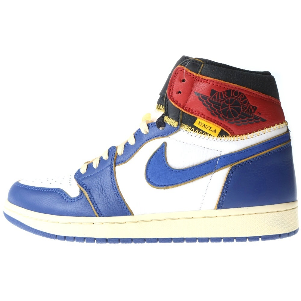 NIKE(ナイキ) ×UNION AIR JORDAN 1 RETRO HI NRG ユニオン エアジョーダン1 レトロ ハイカットスニーカー ホワイト/ブルー/レッド US9.5/27.5cm BV1300-146
