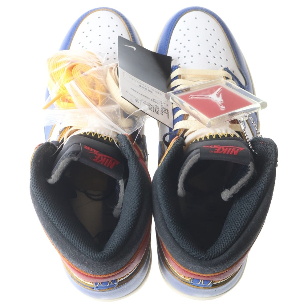 NIKE(ナイキ) ×UNION AIR JORDAN 1 RETRO HI NRG ユニオン エアジョーダン1 レトロ ハイカットスニーカー ホワイト/ブルー/レッド US9.5/27.5cm BV1300-146