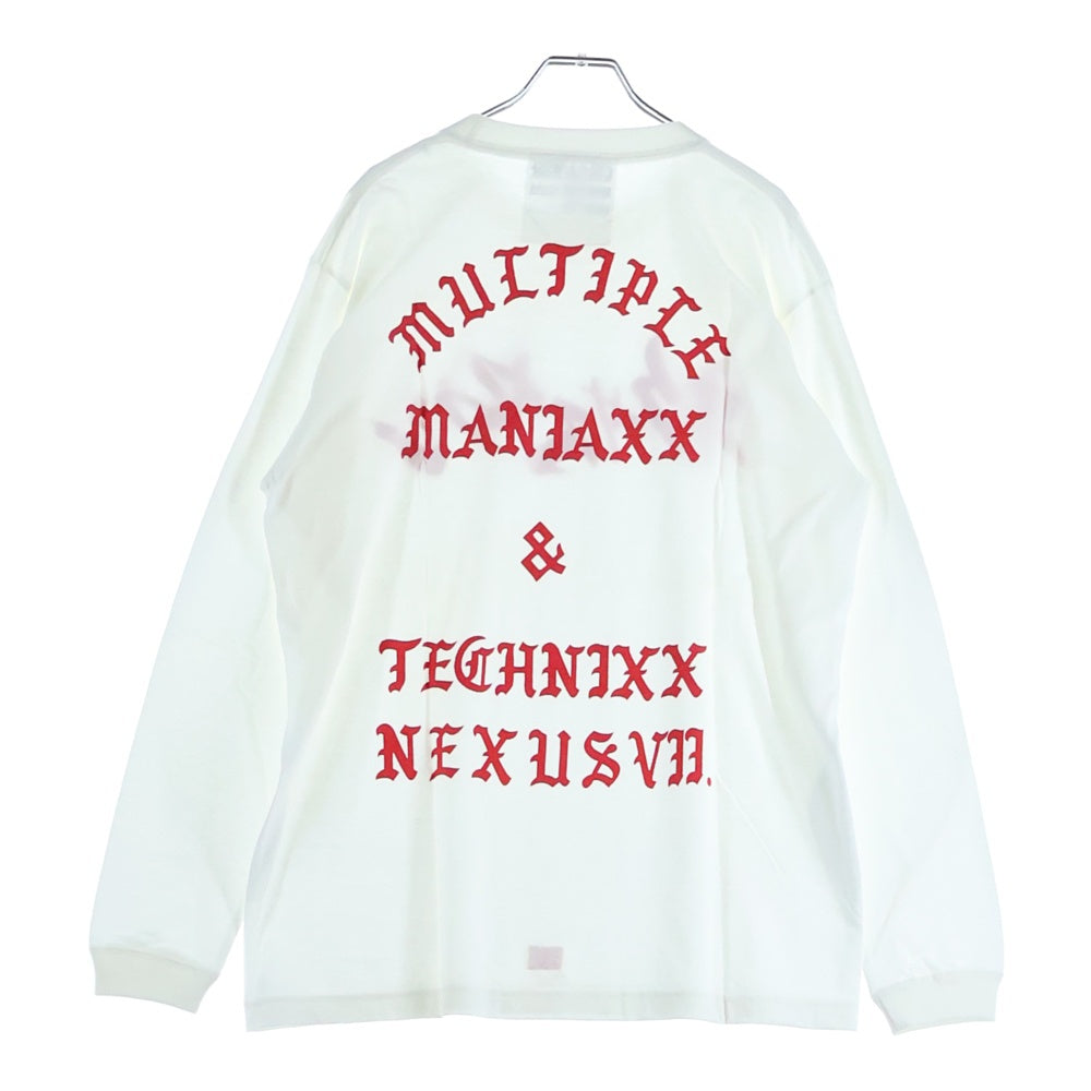 NEXUS7(ネクサスセブン) 2016 × 平田弘史 15th Anniversary L/S Tee カタカナ ロゴ プリント クルーネック ロングスリーブ 長袖Tシャツ カットソー ホワイト