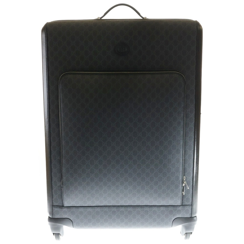 GUCCI(グッチ) LARGE TROLLEY GGスプリーム ラージ トロリー トラベルバッグ キャリーケース ブラック 728471