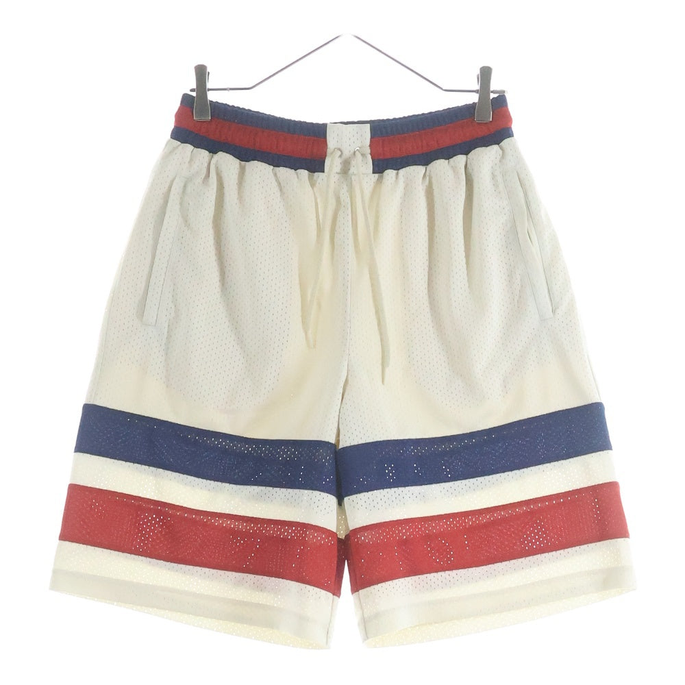 GUCCI(グッチ) 24SS GG Logo Mesh Fabric Shorts シェリーライン GGロゴ メッシュ ハーフパンツ ホワイト 737407 XJFFK