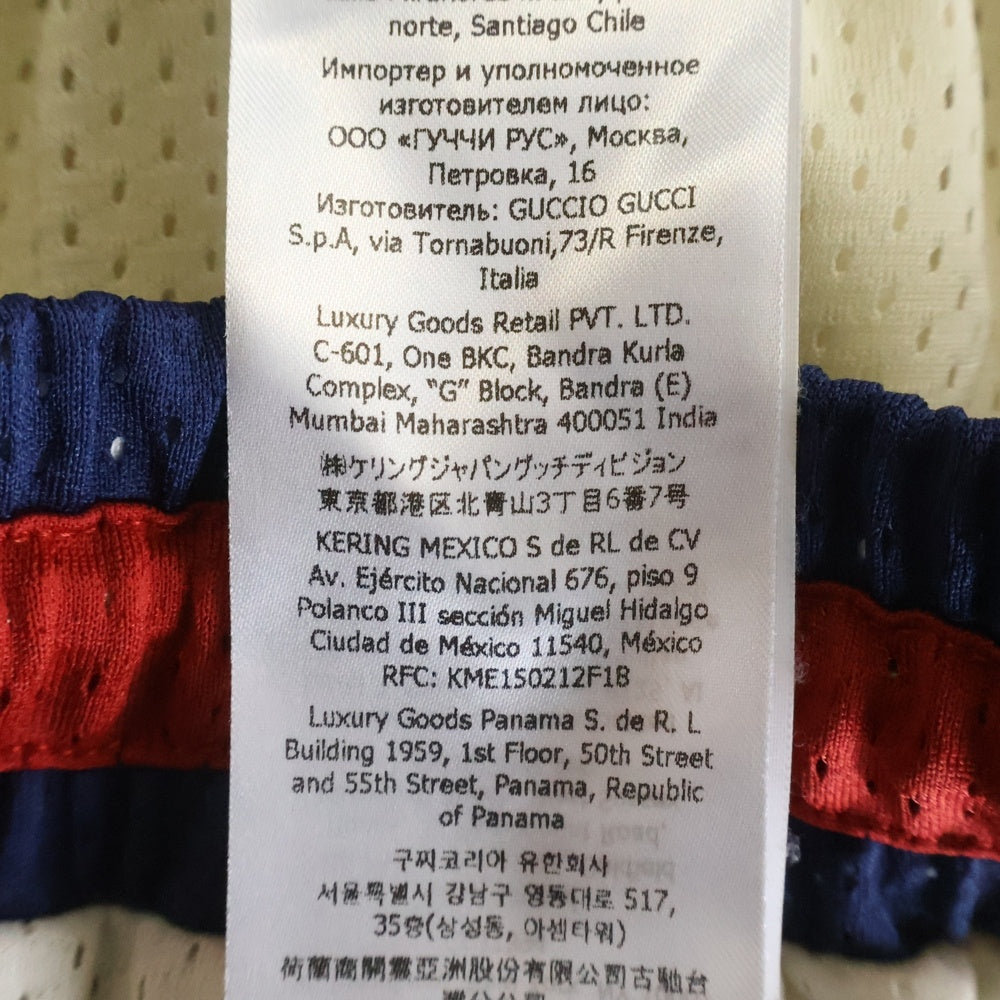 GUCCI(グッチ) 24SS GG Logo Mesh Fabric Shorts シェリーライン GGロゴ メッシュ ハーフパンツ ホワイト 737407 XJFFK