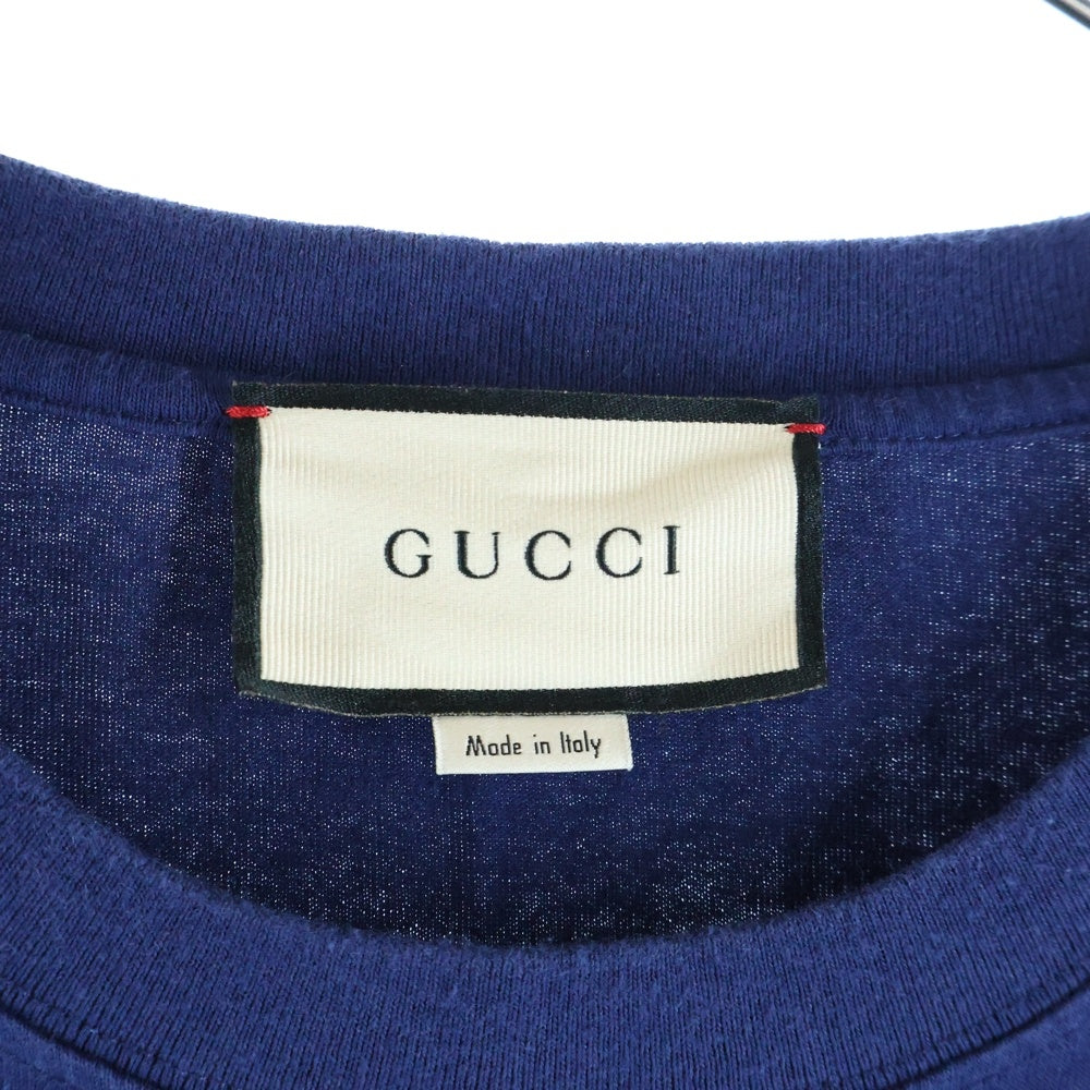 GUCCI(グッチ) 20SS Oversize Tee インターロッキングG オーバーサイズ クルーネック 半袖Tシャツ カットソー ネイビー 565806 XJBAU