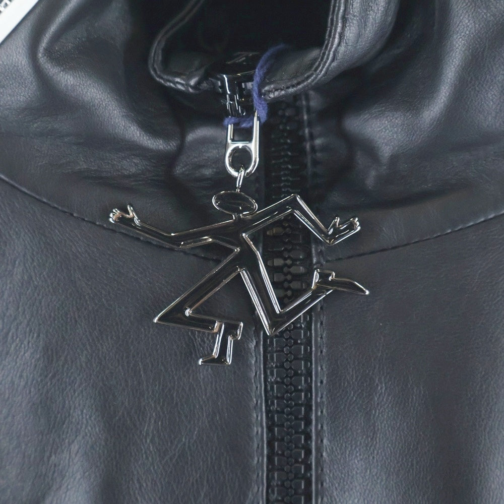 LOUIS VUITTON(ルイヴィトン) 22SS LVライン ダミエ ラムレザー レーシング トラック シングルライダース レザージャケット ブラック RM221 I85 HML61E