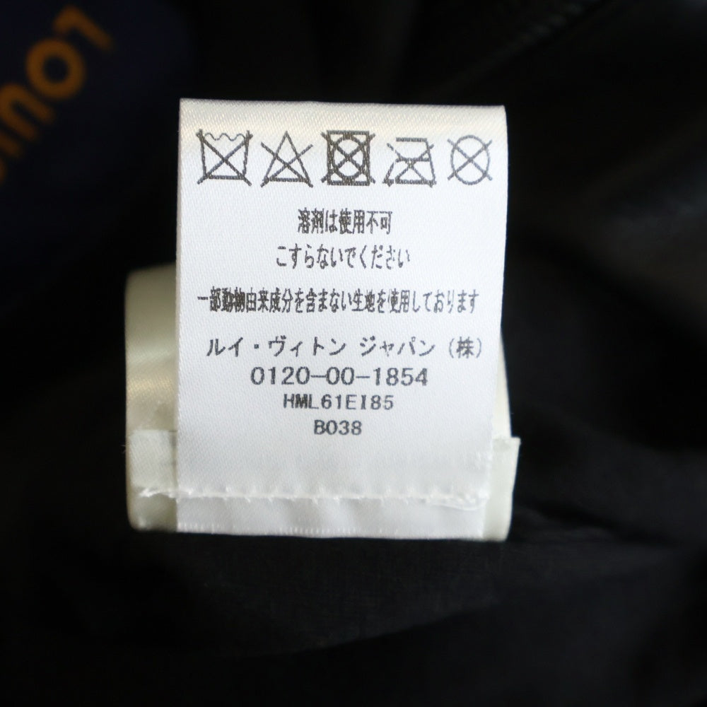 LOUIS VUITTON(ルイヴィトン) 22SS LVライン ダミエ ラムレザー レーシング トラック シングルライダース レザージャケット ブラック RM221 I85 HML61E