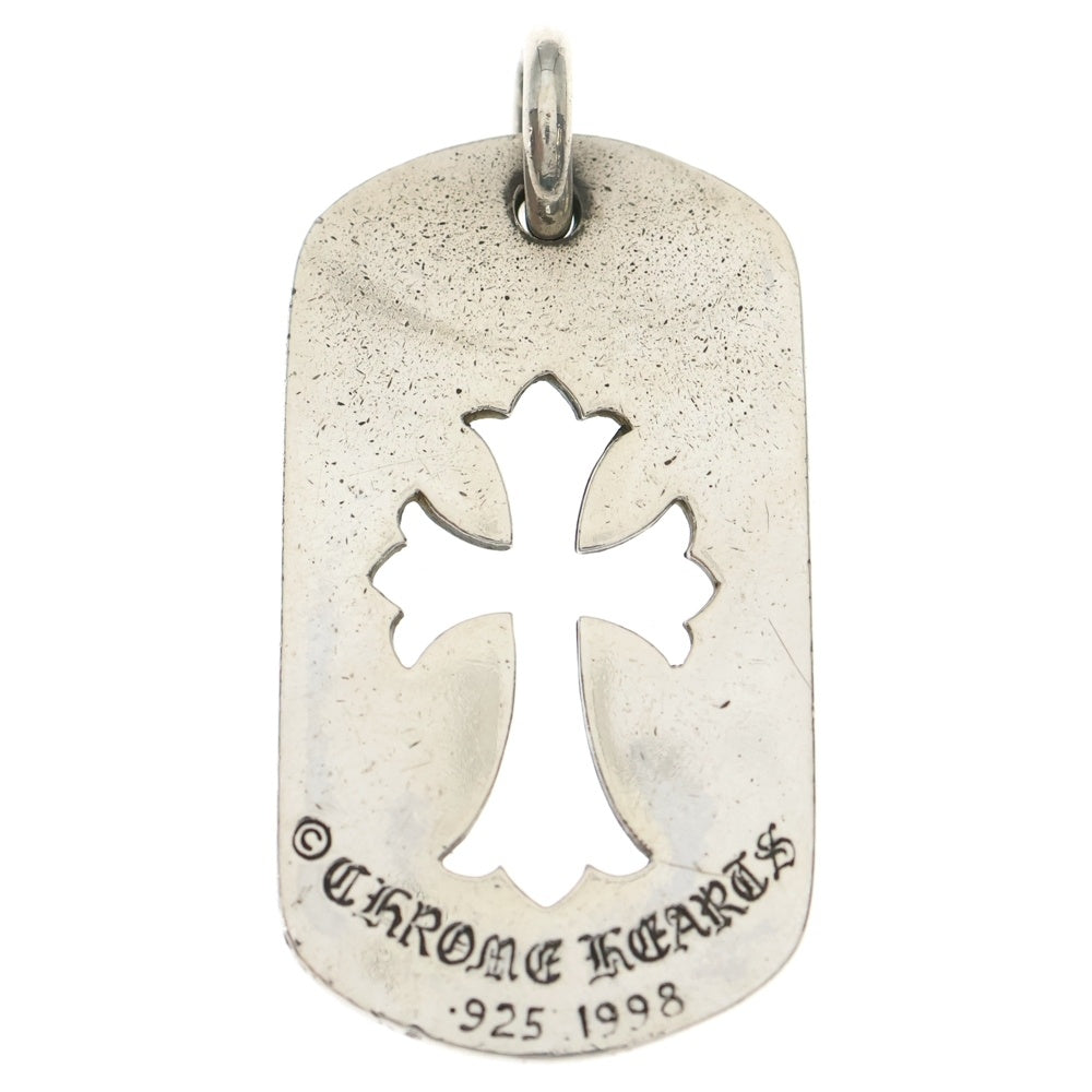 CHROME HEARTS(クロムハーツ) D TAG LRG CO CRS カットアウトクロスドッグタグ ラージ ペンダントトップ シルバー BCA239