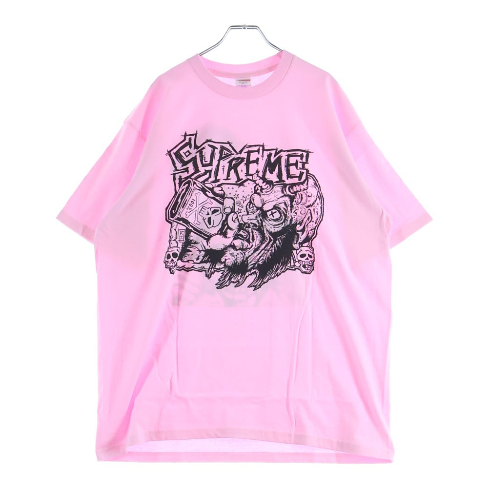SUPREME(シュプリーム) 25AW Fuckin Blowout Tee ファッキン ブローアウト プリント クルーネック 半袖Tシャツ カットソー ピンク
