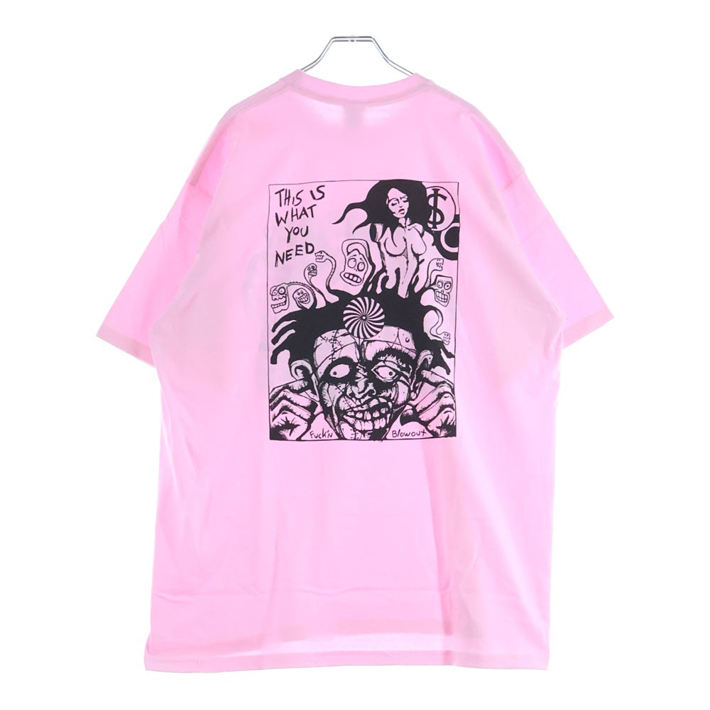 SUPREME(シュプリーム) 25AW Fuckin Blowout Tee ファッキン ブローアウト プリント クルーネック 半袖Tシャツ カットソー ピンク