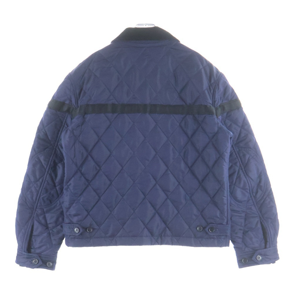 BURBERRY(バーバリー) コーデュロイ ナイロン切替 キルティング ボンバージャケット ブルゾン ネイビー 8061667