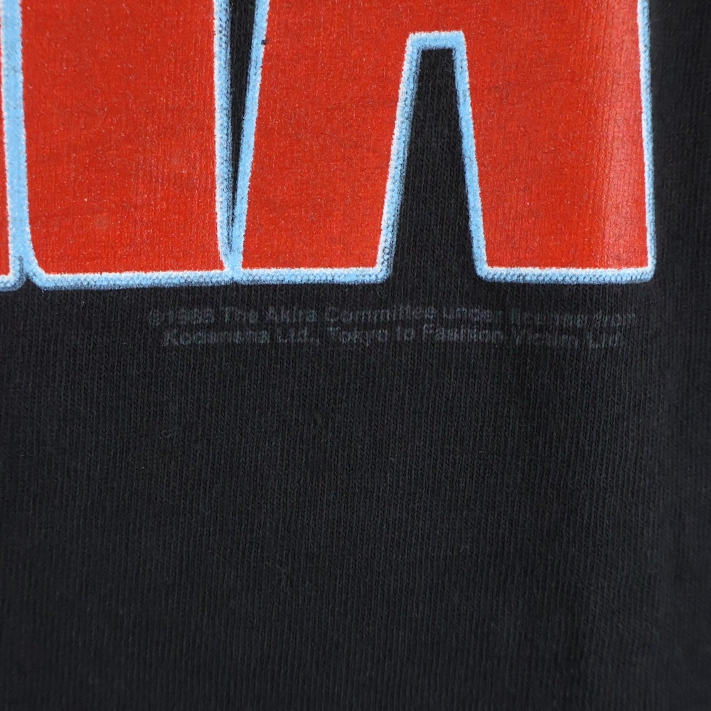 VINTAGE(ヴィンテージ) 80s AKIRA Tee アキラ FASHION VICTIM タグ 正面プリント クルーネック半袖Tシャツカットソー ブラック