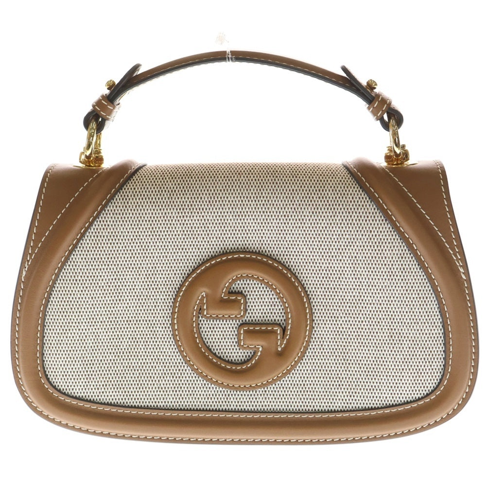 GUCCI(グッチ) Blondie ブロンディ GGロゴ レザー 2WAY チェーン ショルダーバッグ トップハンドルバッグ ブラウン 815714 HAAKF2545 レディース