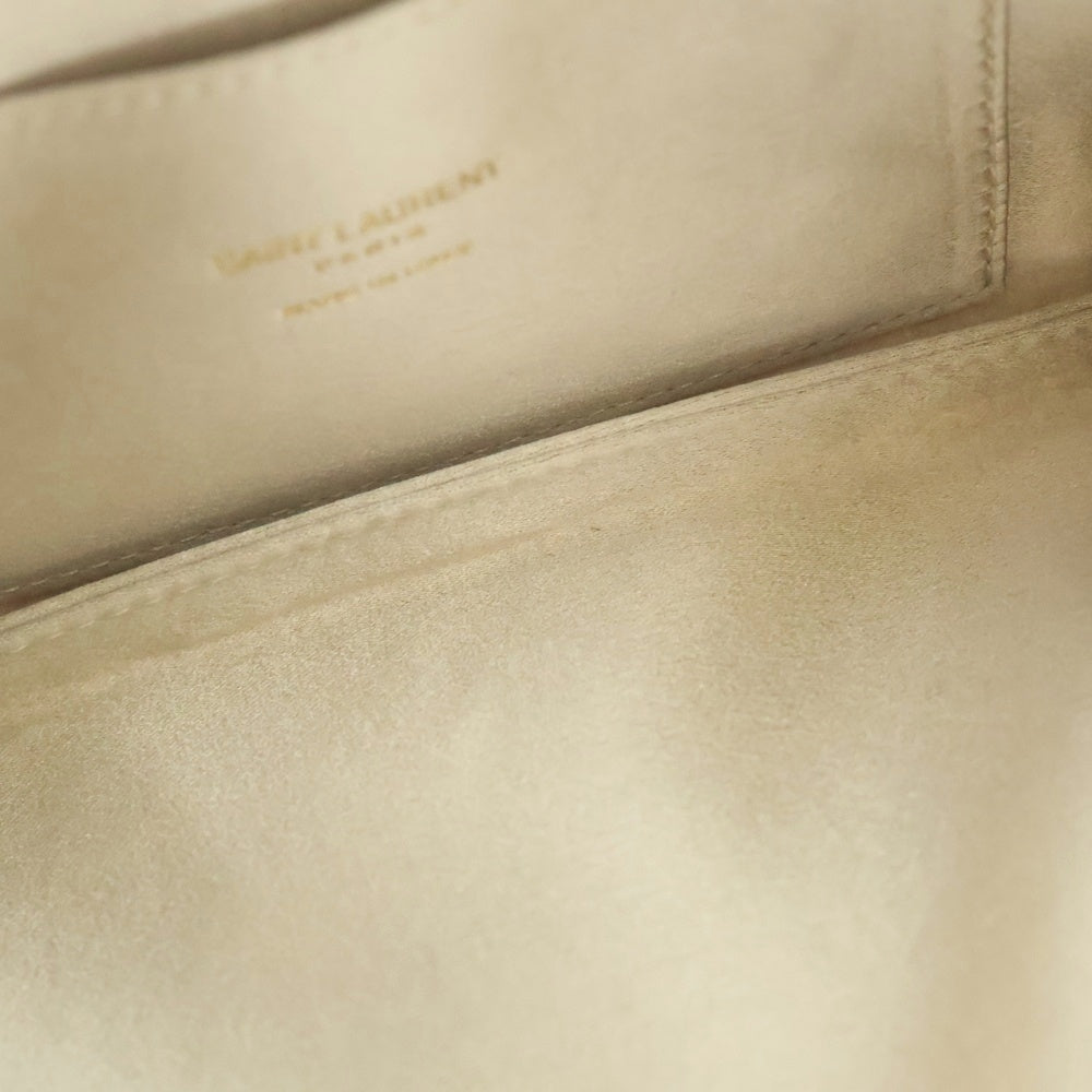 SAINT LAURENT PARIS(サンローランパリ) Suzanne スザンヌ パヴェ クリスタル サテン レザー ショルダーバッグ トップハンドルバッグ ゴールド GLT741637・0323 レディース