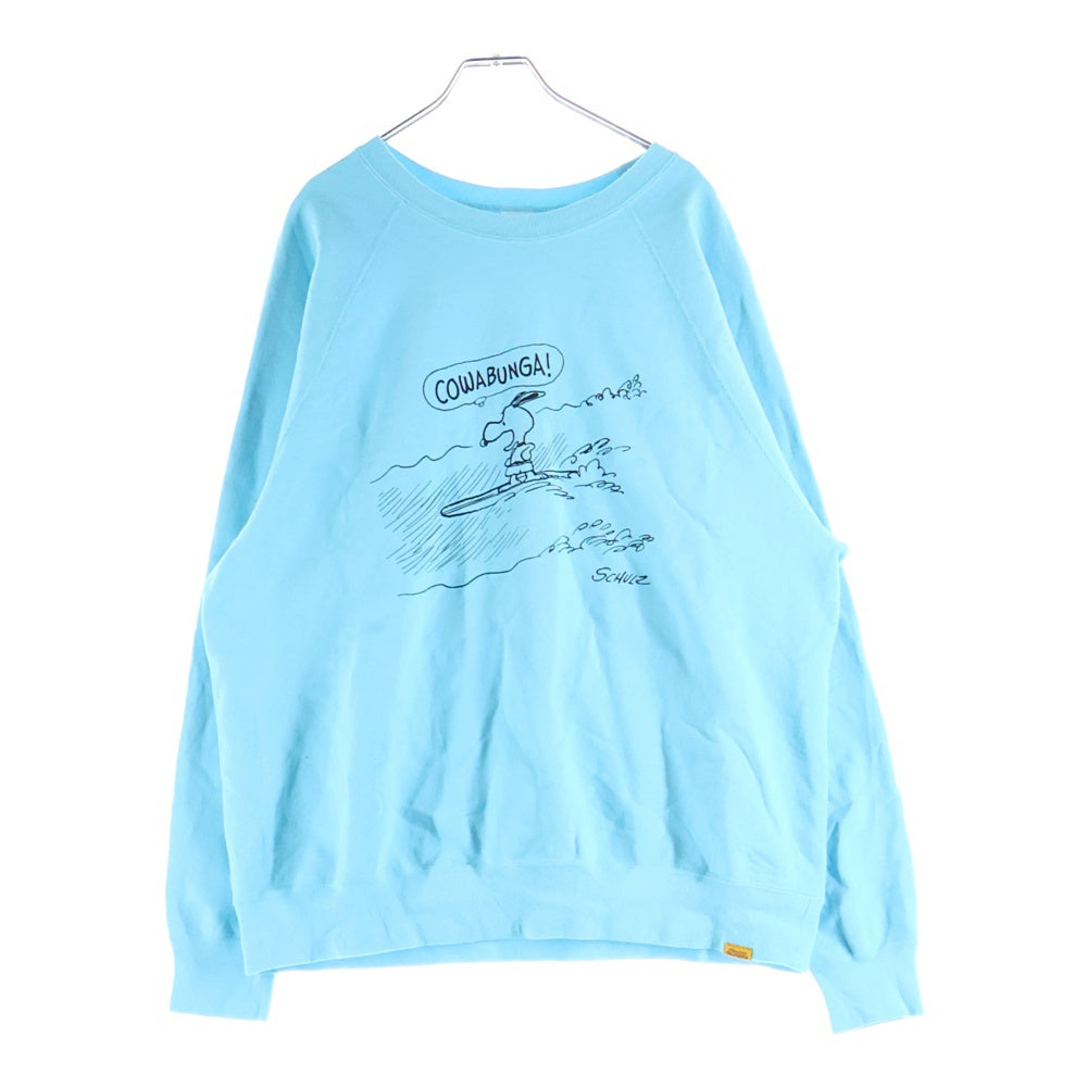 STANDARD CALIFORNIA(スタンダード カリフォルニア) 24SS × PEANUTS&Co SNOOPY SD COWABUNGA CREW SWEAT ピーナッツ スヌーピー クルーネック スウェットトレーナー ブルー