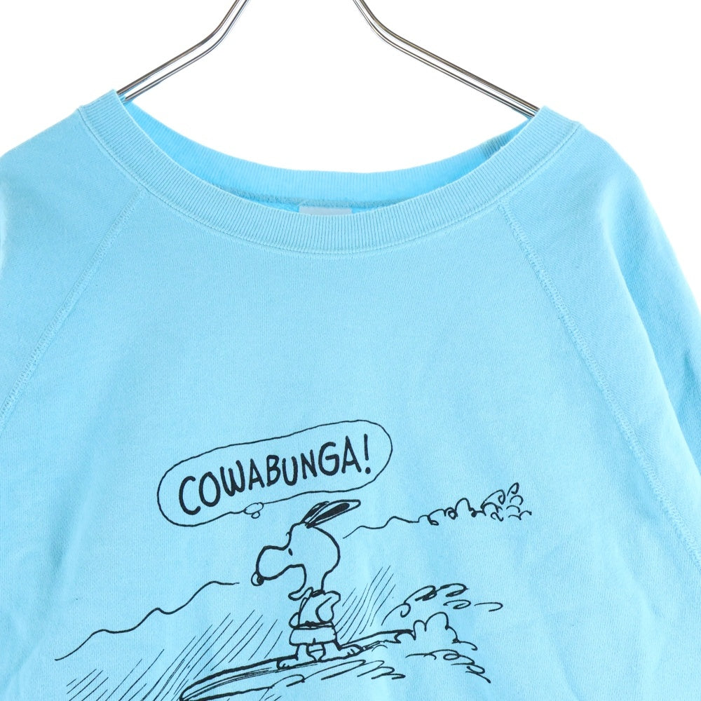 STANDARD CALIFORNIA(スタンダード カリフォルニア) 24SS × PEANUTS&Co SNOOPY SD COWABUNGA CREW SWEAT ピーナッツ スヌーピー クルーネック スウェットトレーナー ブルー
