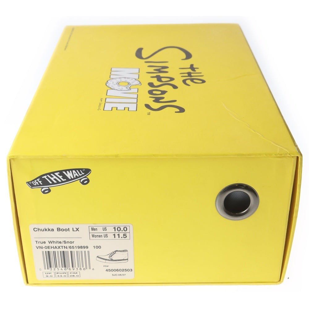 VANS(ヴァンズ) 2007 × The Simpsons × KAWS Chukka Boot LX シンプソンズ カウズ 世界100足限定 チャッカブーツ ハイカットスニーカー ホワイト US10/28cm VN-0EHAXTN