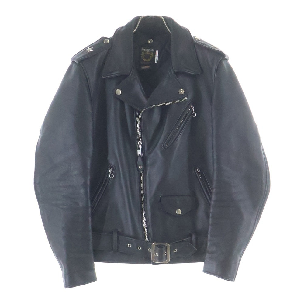 SCHOTT(ショット) 613UST ONE STAR DOUBLE RIDERS JACKET ワンスター ダブルライダースジャケット ブラック