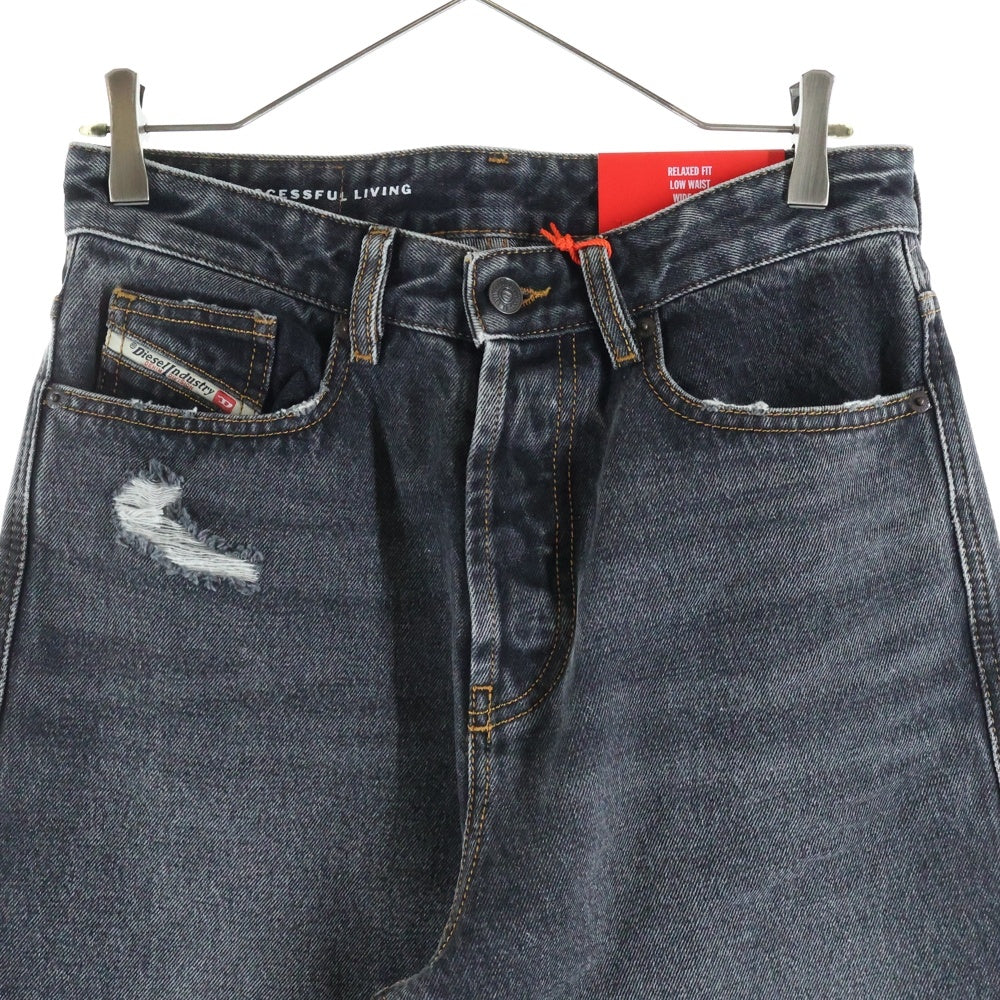 DIESEL(ディーゼル) Relaxed Jeans D-Rise リラックス Dライズ ルーズフィット ウォッシュド デニムパンツ ブラック A06371