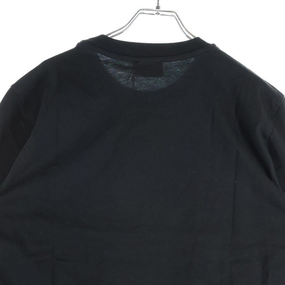 DIESEL(ディーゼル) T-ADJUST-BIGOVAL ロゴ コットンジャージー レギュラーフィット クルーネック半袖Tシャツ カットソー ブラック A17402