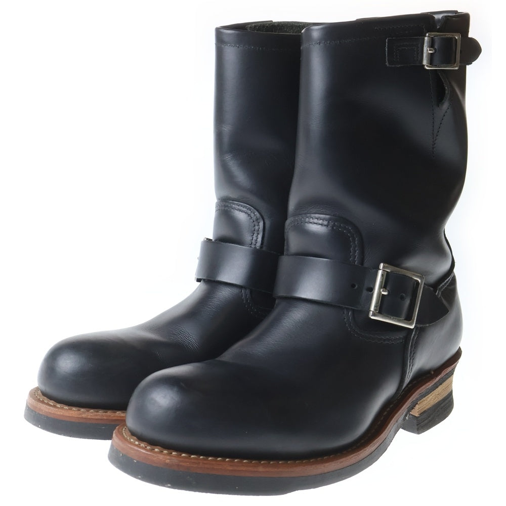 RED WING(レッド ウイング) 90s ENGINEER BOOTS MADE IN USA PT99 2268 前期 USA製 刺繍羽タグ エンジニアブーツ ブラック D08359