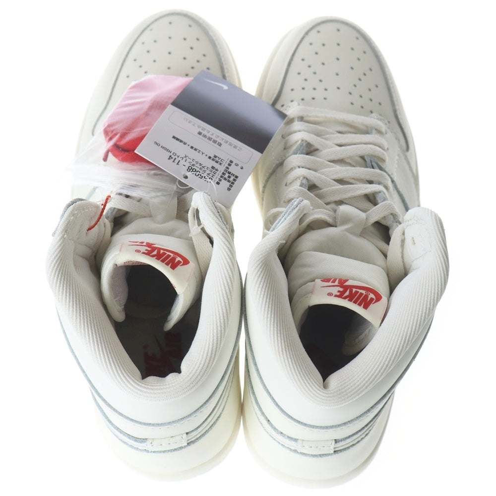 NIKE(ナイキ) AIR JORDAN 1 RETRO HIGH OG SAIL エアジョーダン1 レトロ ハイ OG セイル ハイカットスニーカー ホワイト US10/28cm 555088-114