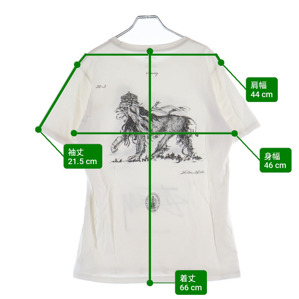 STUSSY(ステューシー) 00s ×NEXUS7 ネクサスセブン 30周年 ライオンプリント クルーネック半袖Tシャツ カットソー ホワイト