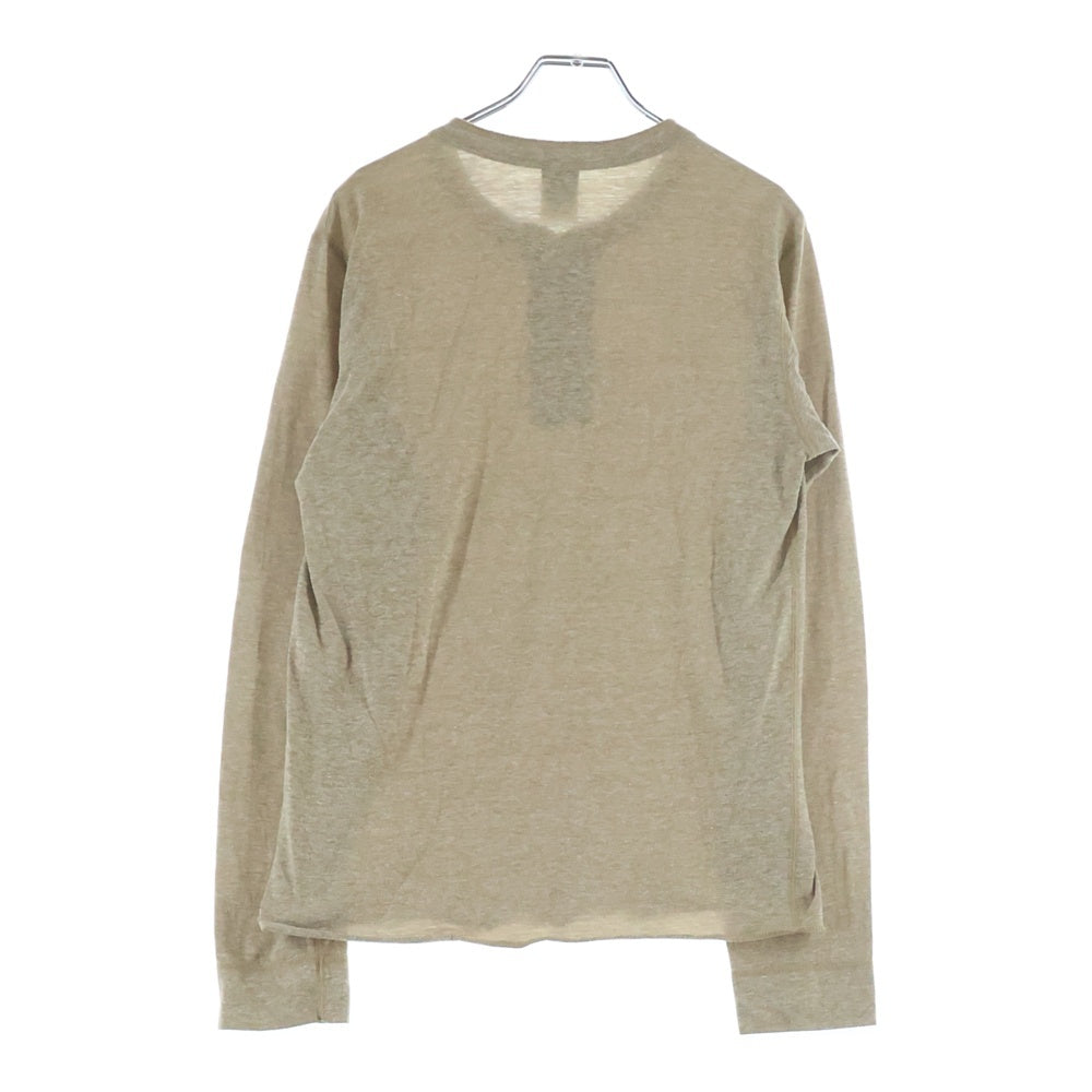 NUMBER (N)INE(ナンバーナイン) ヘンリーネック 長袖Tシャツ カットソー ベージュ