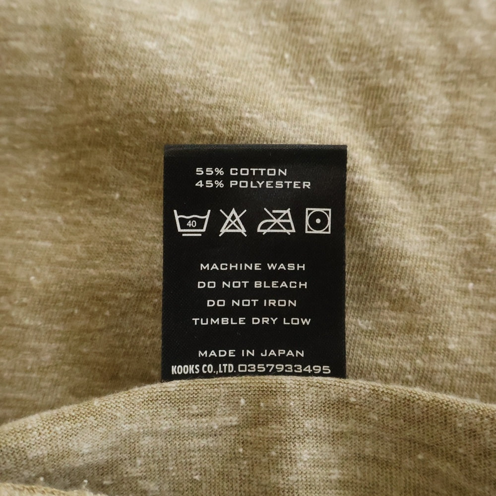 NUMBER (N)INE(ナンバーナイン) ヘンリーネック 長袖Tシャツ カットソー ベージュ