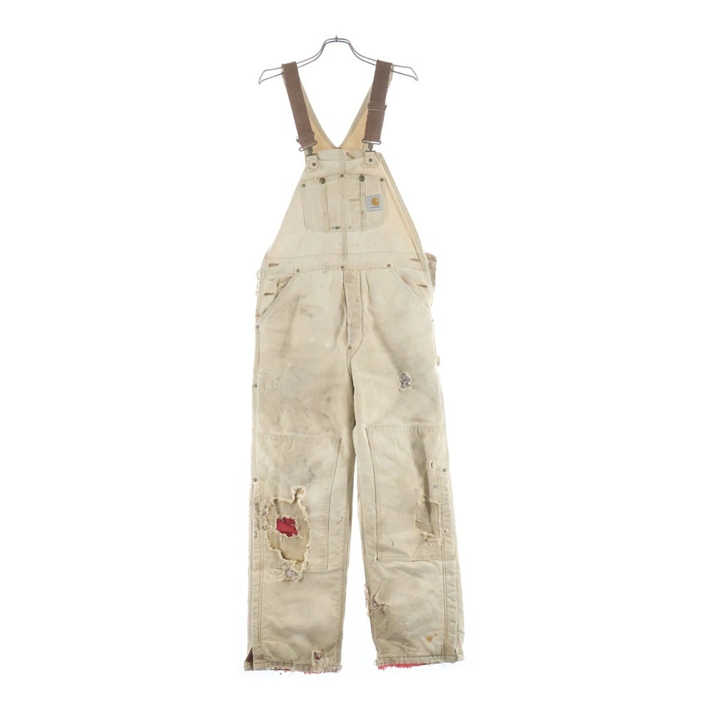 CARHARTT(カーハート) ロゴワッペン ダブルニー ダック オーバーオール ベージュ