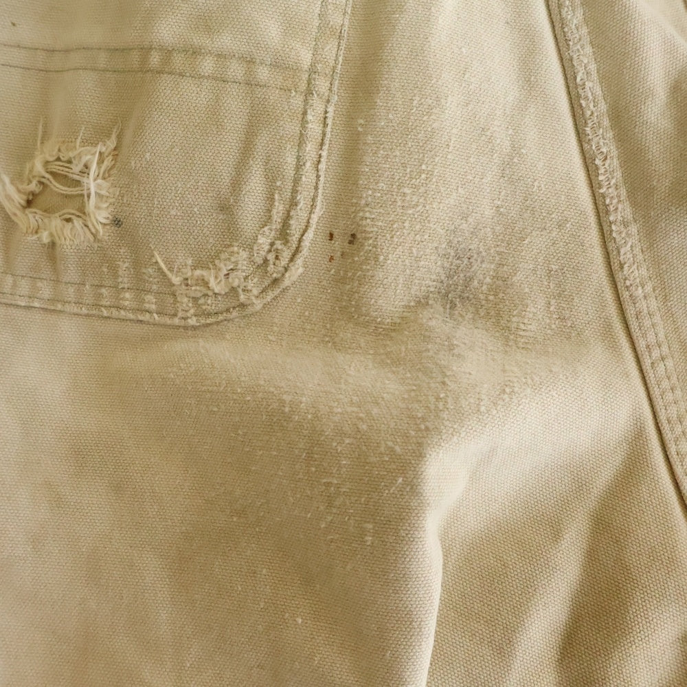 CARHARTT(カーハート) ロゴワッペン ダブルニー ダック オーバーオール ベージュ