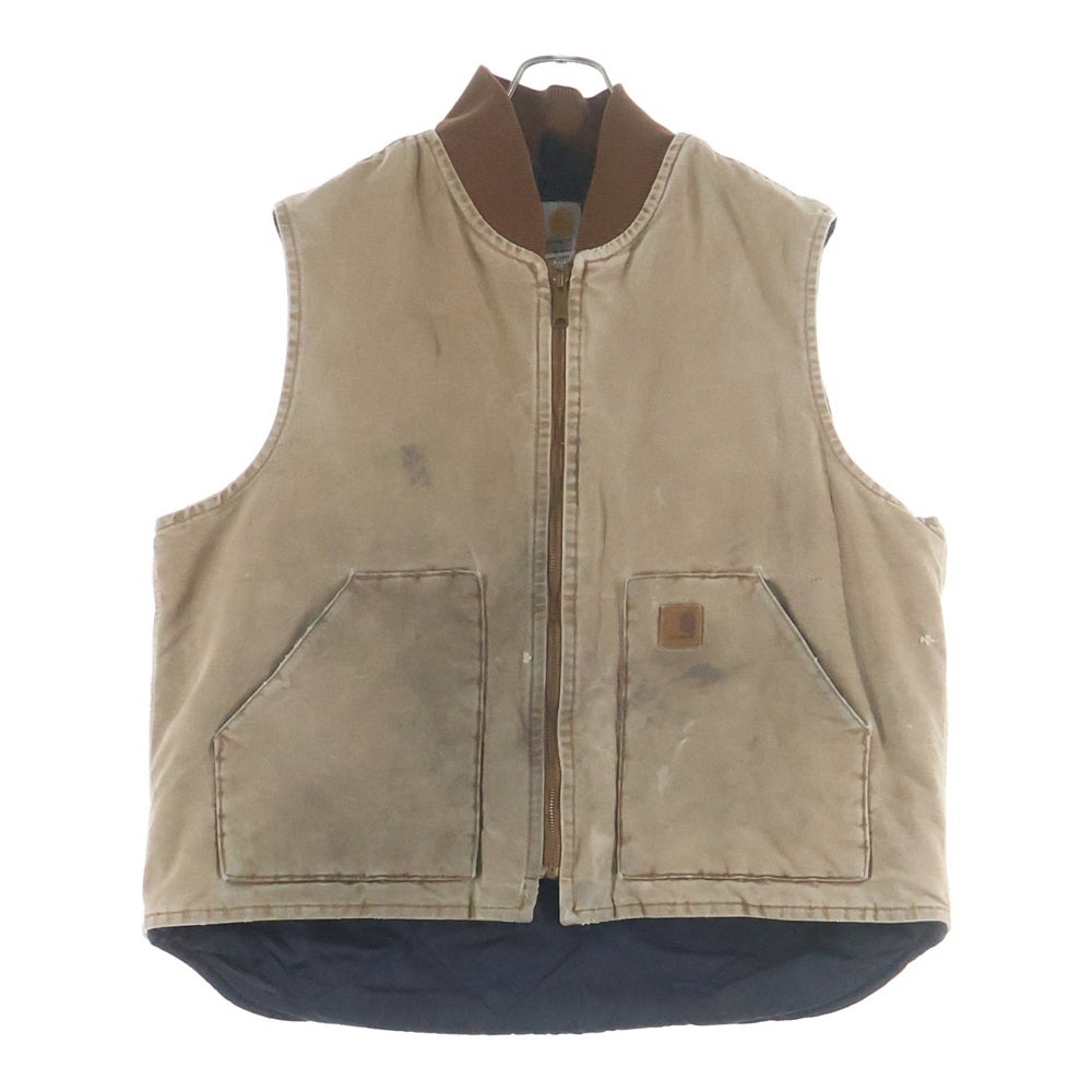 CARHARTT(カーハート) 10s DCK VEST 11年 メキシコ製 裏地キルティング 中綿 アクティブ ダック ベスト ベージュ
