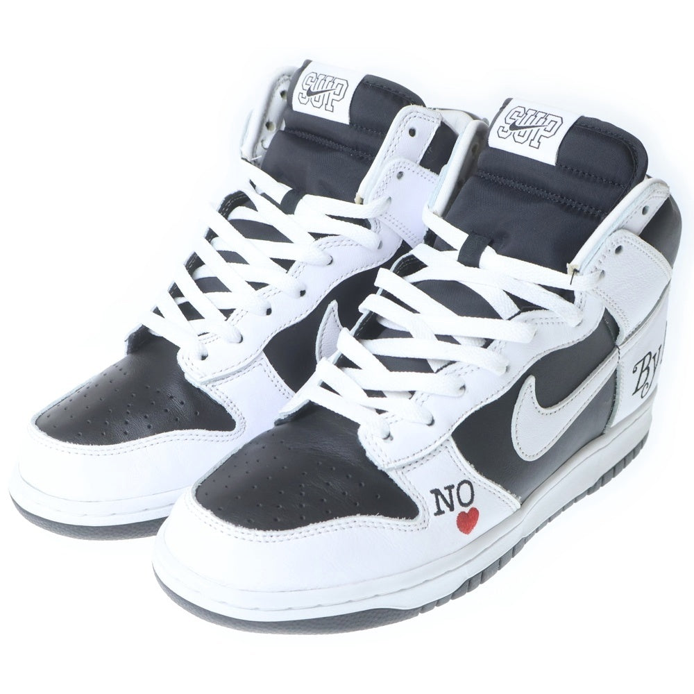 SUPREME(シュプリーム) 22SS ×NIKE DUNK HIGH BY ANY MEANS シュプリーム ダンク バイ エニー ミーンズ ハイカットスニーカー ホワイト/ブラック US9.5/27.5cm DN3741-002