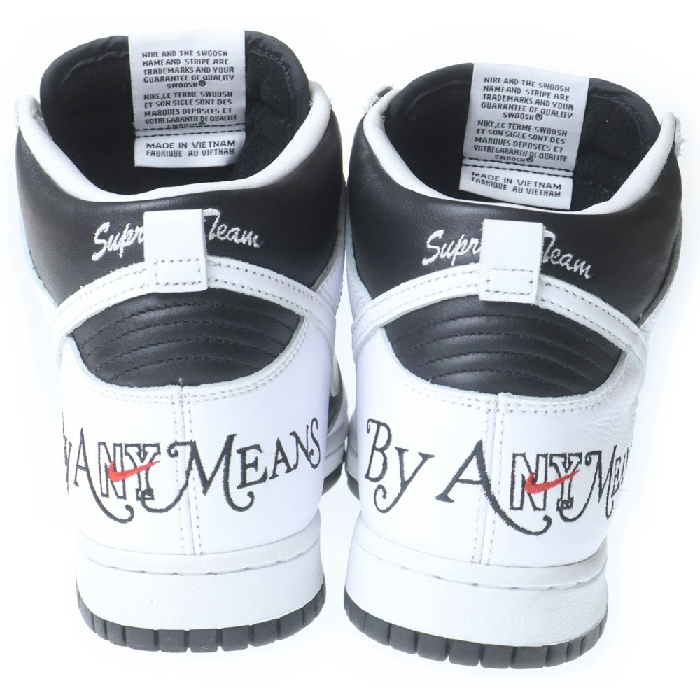 SUPREME(シュプリーム) 22SS ×NIKE DUNK HIGH BY ANY MEANS シュプリーム ダンク バイ エニー ミーンズ ハイカットスニーカー ホワイト/ブラック US9.5/27.5cm DN3741-002