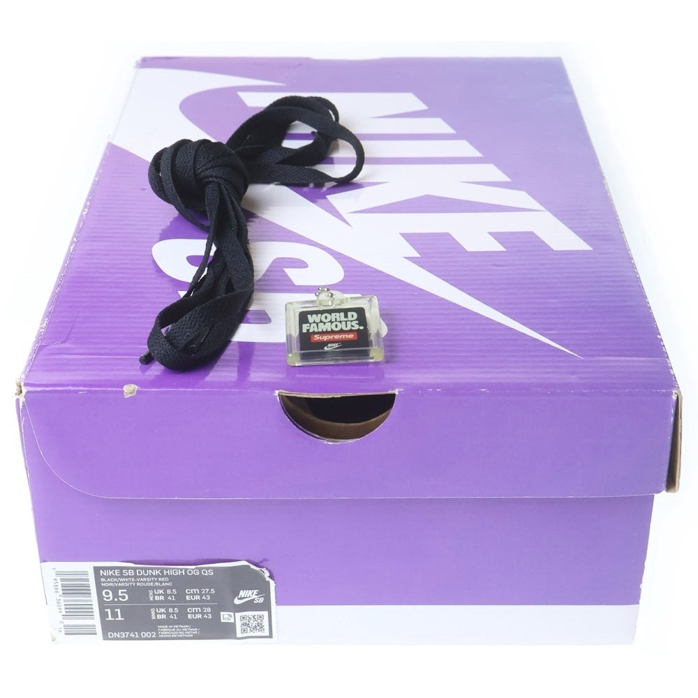 SUPREME(シュプリーム) 22SS ×NIKE DUNK HIGH BY ANY MEANS シュプリーム ダンク バイ エニー ミーンズ ハイカットスニーカー ホワイト/ブラック US9.5/27.5cm DN3741-002