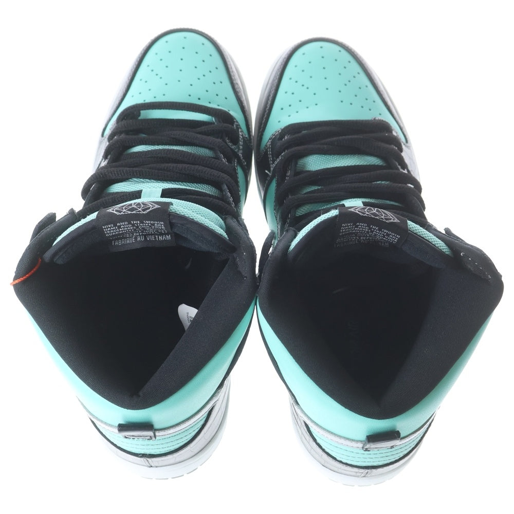 NIKE(ナイキ) ×DIAMOND SUPPLY DUNK HIGH PRM SB TIFFANY ダイアモンドサプライ ダンクハイ ティファニー ハイカットスニーカー US9.5/27.5cm 653599-400